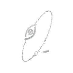 Bransoletka Messika Lucky Eye białe złoto diamenty 17 cm