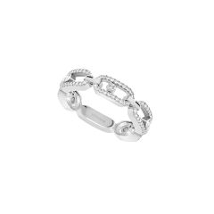 Pierścionek Messika Move Uno białe złoto diamenty rozmiar 13