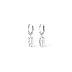 Kolczyki Messika Move Uno białe złoto diamenty