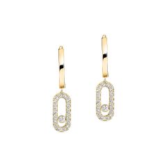 Kolczyki Messika Move Uno Hoop żółte złoto diamenty