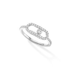 Pierścionek Messika Move Uno białe złoto diamenty rozmiar 12