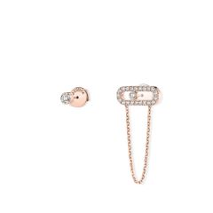 Kolczyki Messika Move Uno różowe złoto diamenty