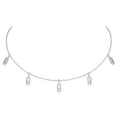 Naszyjnik Messika Move Uno białe złoto diamenty 41 cm