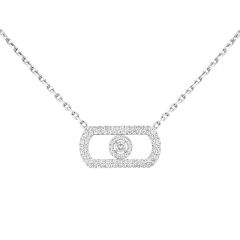 Naszyjnik Messkia Move białe złoto diamenty 45 cm