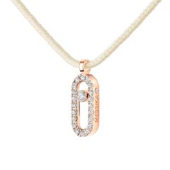 Naszyjnik Messika Cares różowe złoto diamenty 55 cm