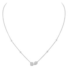 Naszyjnik Messika My Twin Toi &amp; Moi białe złoto diamenty 45 cm