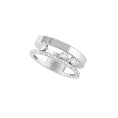 Pierścionek Messika Move Romane białe złoto diamenty rozmiar 13
