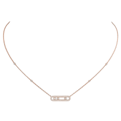 Naszyjnik Messika Move Classique różowe złoto diamenty 45 cm