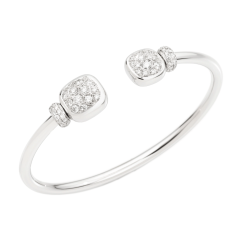 Bransoletka Pomellato Nudo białe złoto diamenty 16,5 cm