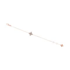 Bransoletka Roberto Coin Princess Flower różowe złoto 18 cm