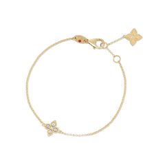 Bransoletka Roberto Coin Princess Flower żółte złoto diamenty 18cm