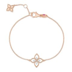 Bransoletka Roberto Coin Desert Flower różowe złoto 18cm