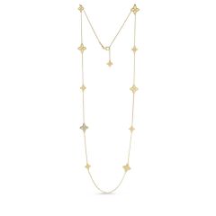 Naszyjnik Roberto Coin Princess Flower złoto diamenty 85 cm