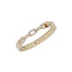 Bransoletka Roberto Coin Navarra żółte złoto diamenty M