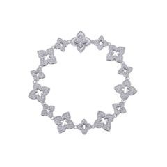 Bransoletka Roberto Coin Venetian Princess białe złoto diamenty 18,5 cm