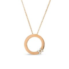 Naszyjnik Roberto Coin Love in Verona różowe złoto Diamenty 45cm
