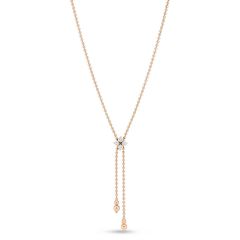Naszyjnik Roberto Coin Love in Verona różowe złoto diamenty 60 cm