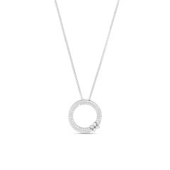 Naszyjnik Roberto Coin Love in Verona białe złoto diamenty 45 cm