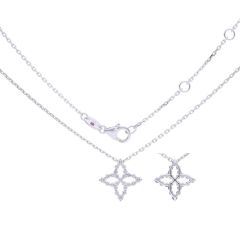 Naszyjnik Roberto Coin Diamond Princess białe złoto diamenty 45 cm