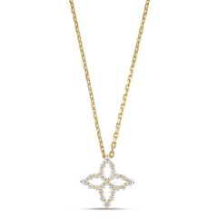 Naszyjnik Roberto Coin Diamond Princess żółte złoto diamenty 45 cm