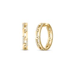 Kolczyki Roberto Coin Navarra żółte złoto diamenty