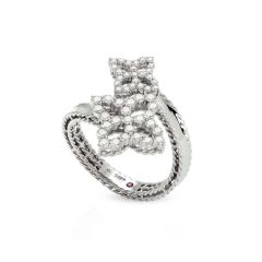 Pierścionek Roberto Coin Diamond Princess białe złoto Diamenty rozmiar 12