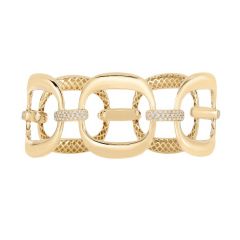 Bransoletka Roberto Coin Oro Classic żółte złoto diamenty 17 cm