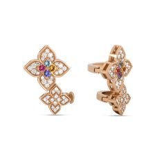 Kolczyki Roberto Coin Venetian Princess różowe złoto diamenty