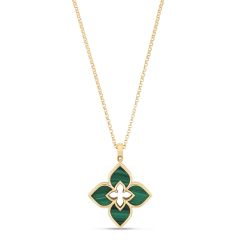 Naszyjnik Roberto Coin Venetian Princess żółte złoto Malachit 45 cm