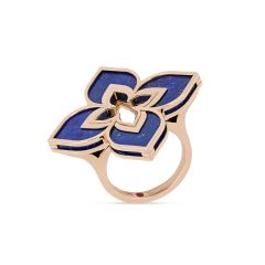 Pierścionek Roberto Coin Venetian Princess różowe złoto Lapis lazuli rozmiar 18