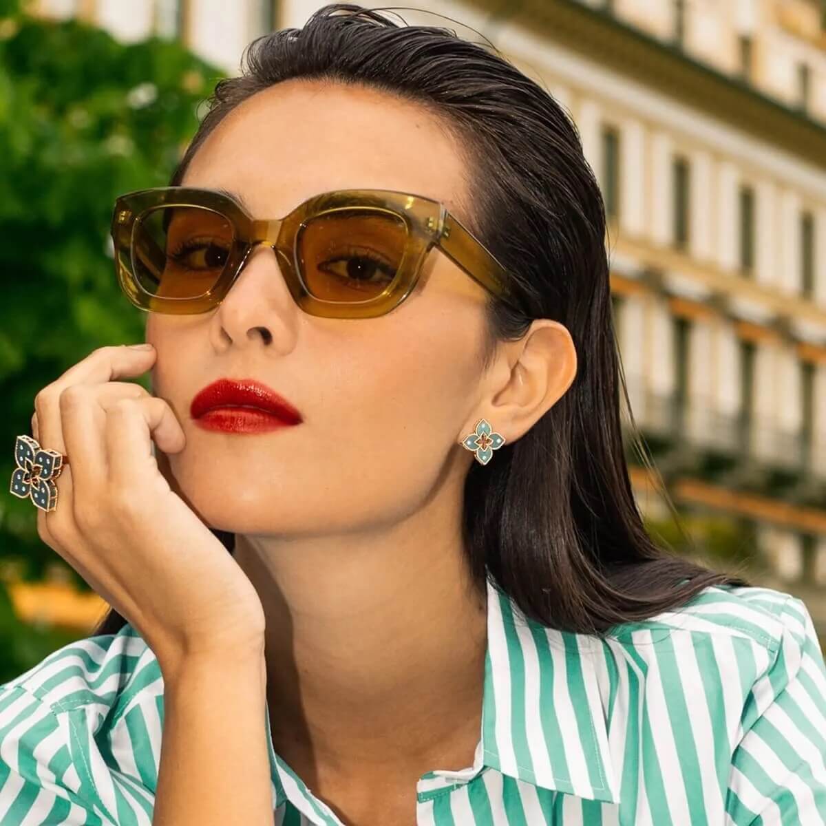 Kolczyki Roberto Coin Venetian Princess różowe złoto